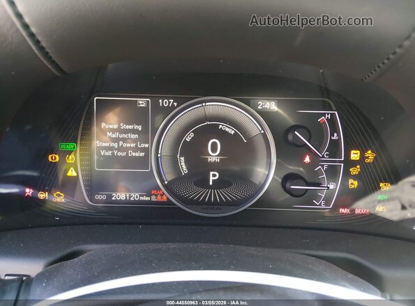58AD21B12LU006830 2020 LEXUS ES 300H White უკანა სავარძლების ხედი