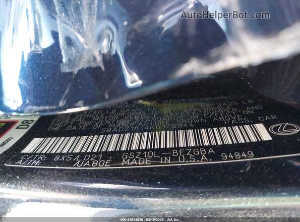 58ADZ1B14RU178944 2024 LEXUS ES 350 Blue Вид підкапотного простору