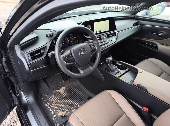 58ADZ1B18RU170765 2024 LEXUS ES Black Widok wnętrza z przodu