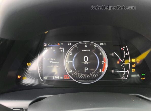 58ADZ1B18RU170765 2024 LEXUS ES Black Widok deski rozdzielczej