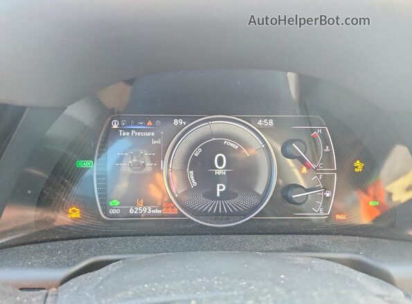 58AFA1C11NU024488 2022 LEXUS ES White Widok zestawu wskaźników