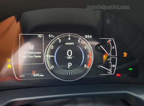 58AFZ1B17SU217136 2025 LEXUS ES White Vista del cuadro de instrumentos