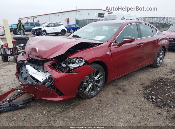 58AGZ1B10LU069689 2020 LEXUS ES 350 Red Առջևի ձախ երեք քառորդ տեսարան