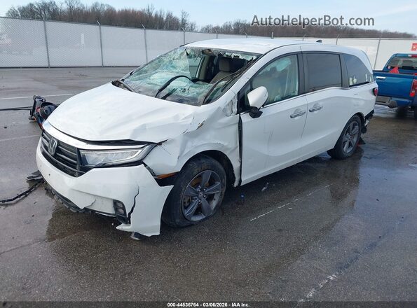5FNRL6H59MB031496 2021 HONDA ODYSSEY White წინა მარცხენა ხედი სამი მეოთხედიდან