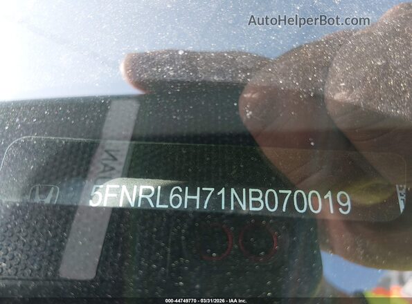 5FNRL6H71NB070019 2022 HONDA ODYSSEY Silver 