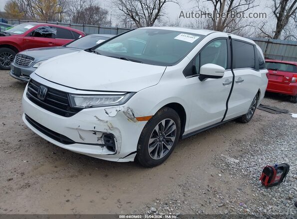 5FNRL6H72NB052760 2022 HONDA ODYSSEY White Առջևի ձախ երեք քառորդ տեսարան