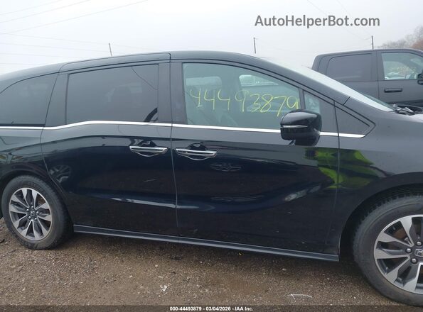 5FNRL6H73MB021385 2021 HONDA ODYSSEY Black Widok wnętrza z tyłu