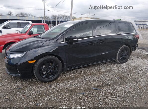 5FNRL6H74PB025417 2023 HONDA ODYSSEY Black Передня ліва чверть