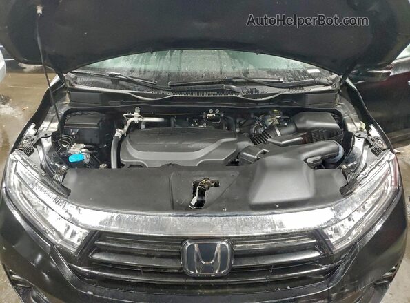 5FNRL6H75NB032888 2022 HONDA ODYSSEY Black Vista del compartimento del motor