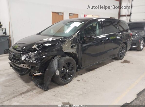 5FNRL6H76RB072239 2024 HONDA ODYSSEY Black Առջևի ձախ երեք քառորդ տեսարան