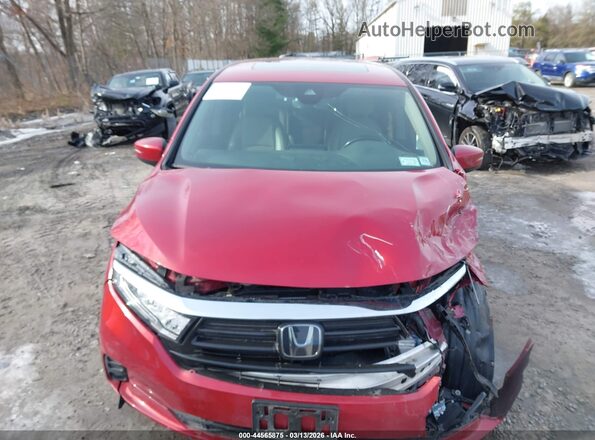 5FNRL6H78NB034330 2022 HONDA ODYSSEY Red Widok wnętrza z tyłu