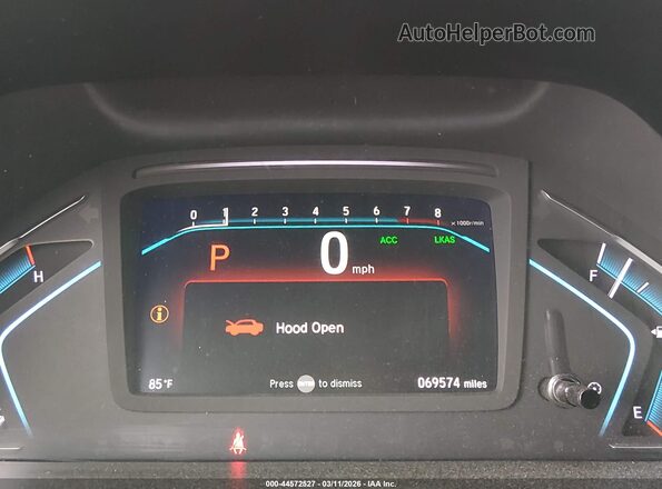 5FNRL6H79LB027576 2020 HONDA ODYSSEY Gray Вид задніх сидінь