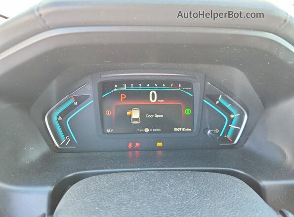 5FNRL6H7XMB007967 2021 HONDA ODYSSEY White Vista del cuadro de instrumentos