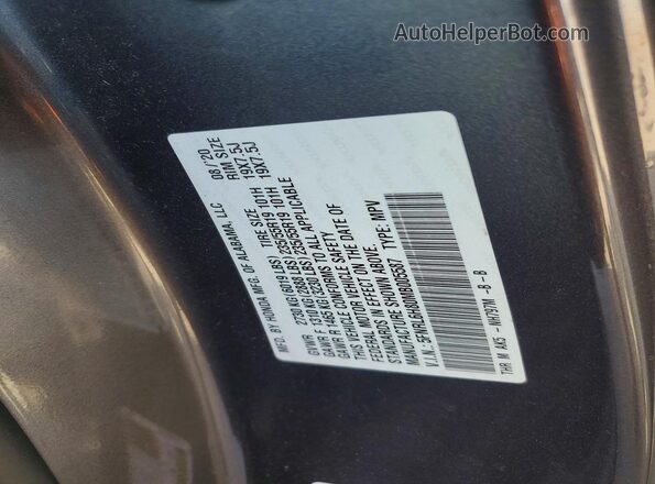 5FNRL6H80MB005587 2021 HONDA ODYSSEY Gray 