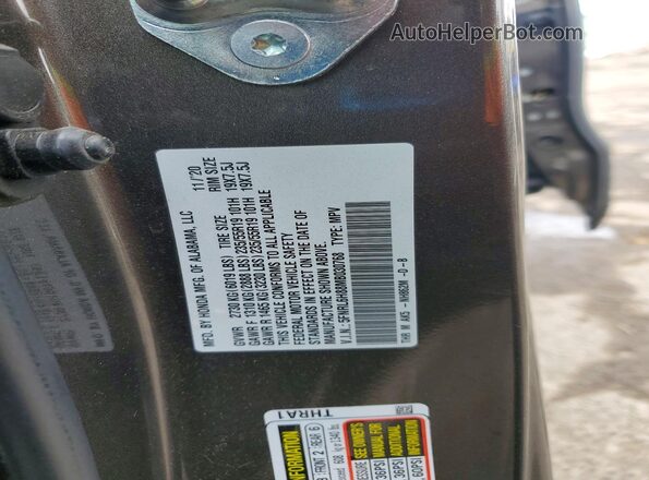 5FNRL6H88MB030768 2021 HONDA ODYSSEY Gray Widok wnętrza 360 stopni