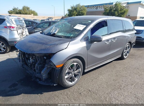 5FNRL6H96NB055002 2022 HONDA ODYSSEY Gray Front left
