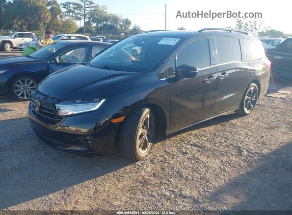 5FNRL6H97PB069638 2023 HONDA ODYSSEY Black წინა მარცხენა ხედი სამი მეოთხედიდან