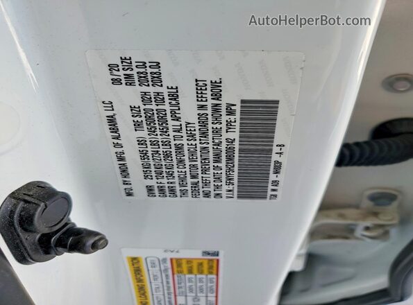 5FNYF5H2XMB006142 2021 HONDA PILOT White Engine compartment view