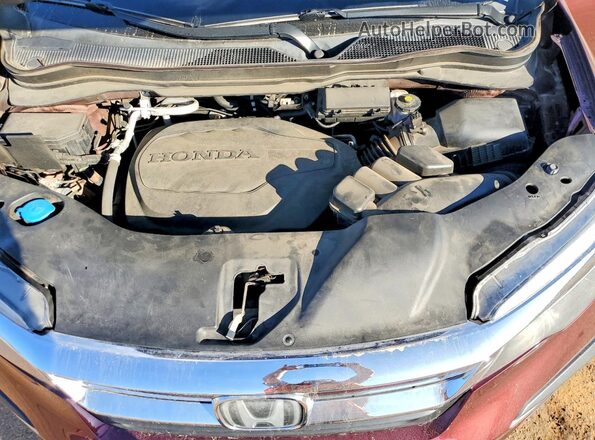 5FNYF5H34MB027657 2021 HONDA PILOT Maroon ძრავის განყოფილების ხედი