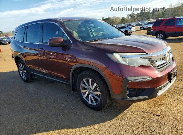 5FNYF5H34MB027657 2021 HONDA PILOT Maroon წინა მარჯვენა