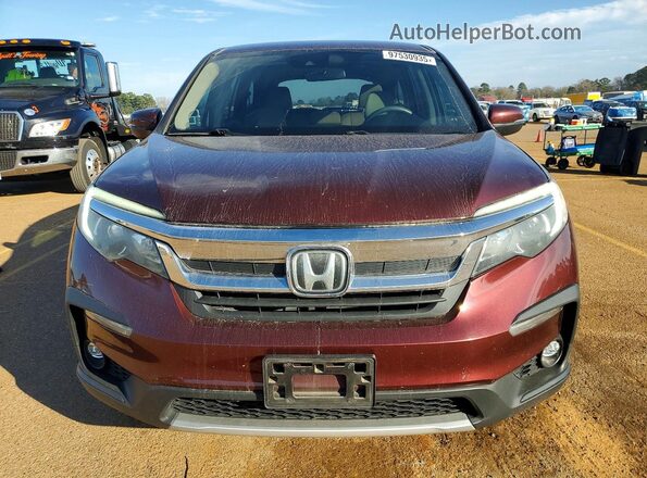 5FNYF5H34MB027657 2021 HONDA PILOT Maroon წინა ხედი