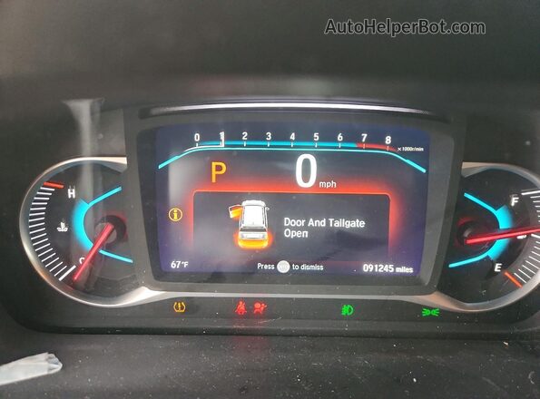 5FNYF5H99MB034110 2021 HONDA PILOT White ხელსაწყოთა პანელის ხედი