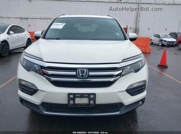 5FNYF6H07JB001609 2018 HONDA PILOT White Vista del cuadro de instrumentos