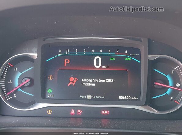 5FNYF6H08MB034509 2021 HONDA PILOT White Widok tylnych siedzeń
