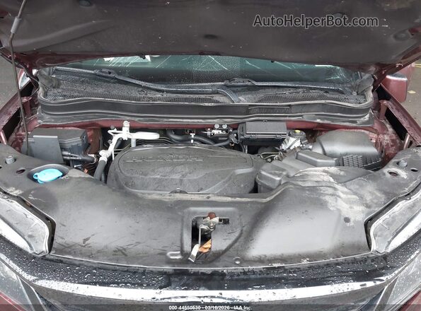 5FNYF6H27NB074907 2022 HONDA PILOT Maroon Հետևի տեսք