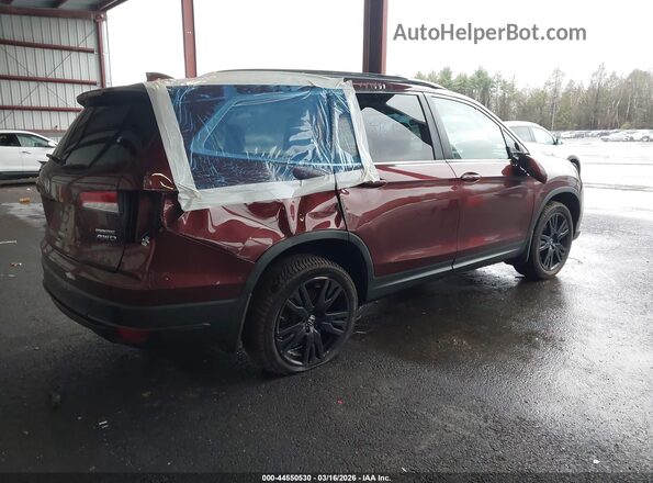 5FNYF6H27NB074907 2022 HONDA PILOT Maroon Հետևի աջ