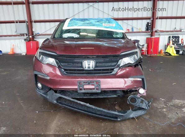 5FNYF6H27NB074907 2022 HONDA PILOT Maroon Սարքավորումների վահանակի տեսք