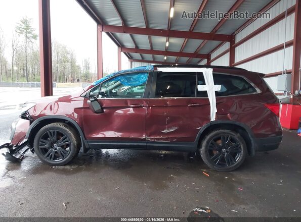 5FNYF6H27NB074907 2022 HONDA PILOT Maroon Սալոնի 360 աստիճան տեսք