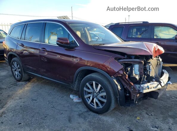 5FNYF6H54MB080060 2021 HONDA PILOT Burgundy Передня права чверть