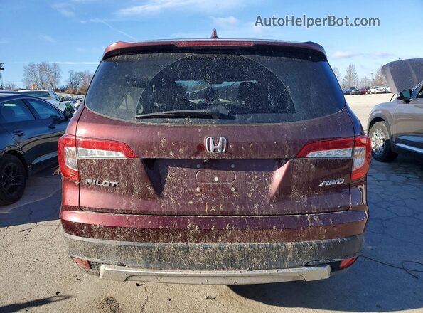 5FNYF6H59MB079177 2021 HONDA PILOT Burgundy Rear view