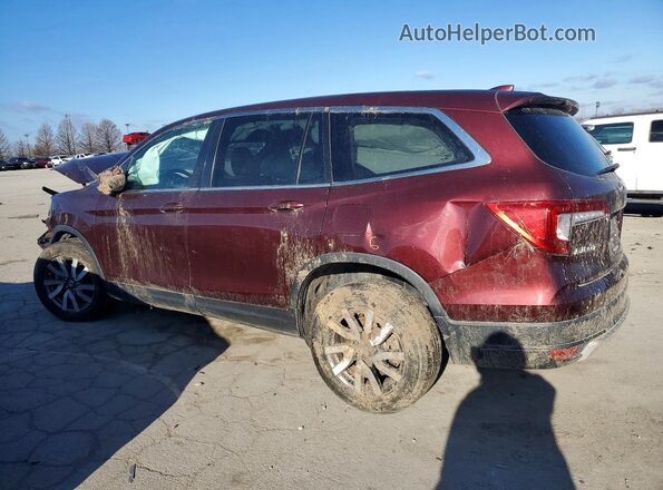 5FNYF6H59MB079177 2021 HONDA PILOT Burgundy Rear left