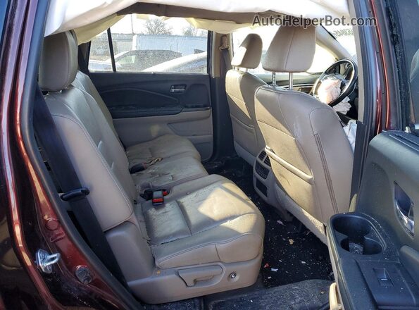5FNYF6H59MB079177 2021 HONDA PILOT Burgundy Rear interior view