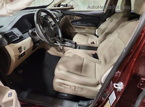 5FNYF6H60MB034928 2021 HONDA PILOT Красный Вид салона спереди