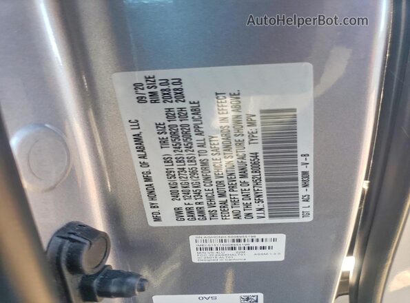 5FNYF7H52LB006544 2020 HONDA PASSPORT Silver 