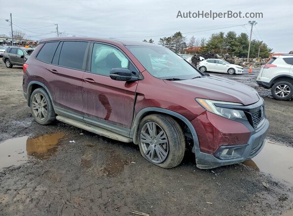 5FNYF7H58KB006224 2019 HONDA PASSPORT Maroon 