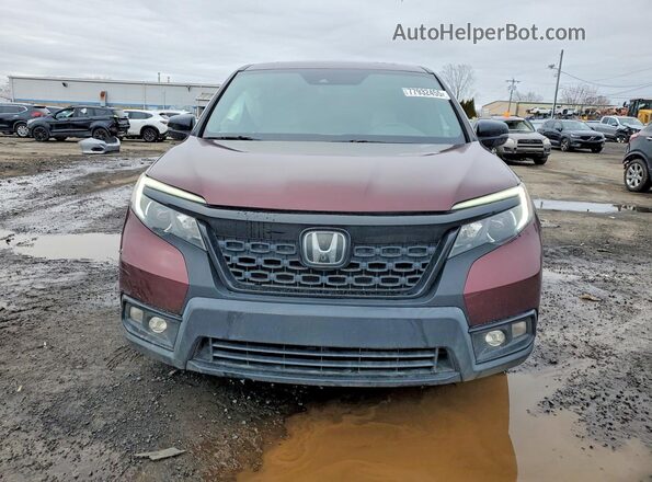 5FNYF7H58KB006224 2019 HONDA PASSPORT Maroon 