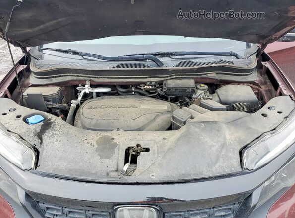 5FNYF7H58KB006224 2019 HONDA PASSPORT Maroon 
