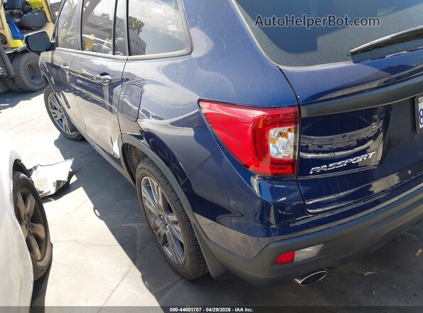5FNYF7H5XMB011167 2021 HONDA PASSPORT Blue Задня ліва чверть