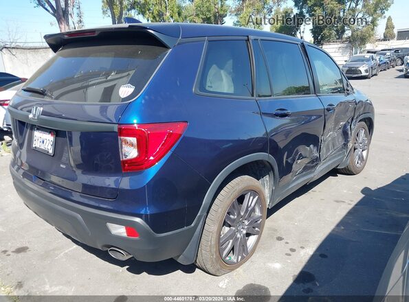 5FNYF7H5XMB011167 2021 HONDA PASSPORT Blue Задня права чверть