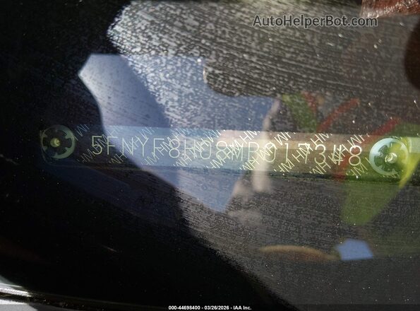 5FNYF8H08MB017348 2021 HONDA PASSPORT Black ძრავის განყოფილების ხედი