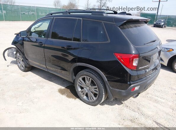 5FNYF8H52KB030444 2019 HONDA PASSPORT Black Հետևի ձախ