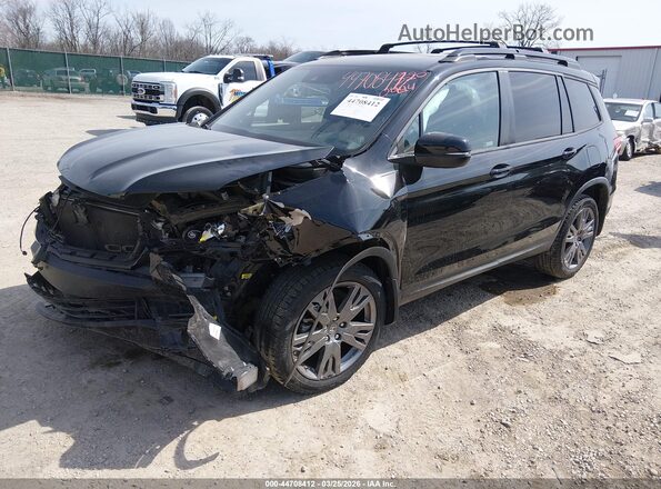 5FNYF8H52KB030444 2019 HONDA PASSPORT Black Առջևի ձախ երեք քառորդ տեսարան