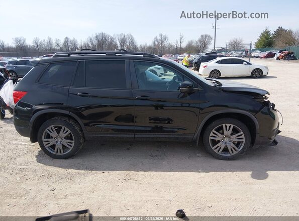 5FNYF8H52KB030444 2019 HONDA PASSPORT Black Սալոնի հետևի տեսք