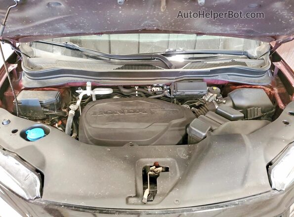 5FNYF8H56MB035259 2021 HONDA PASSPORT Maroon ძრავის განყოფილების ხედი