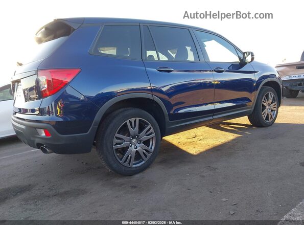 5FNYF8H58MB023307 2021 HONDA PASSPORT Blue უკანა მარჯვენა