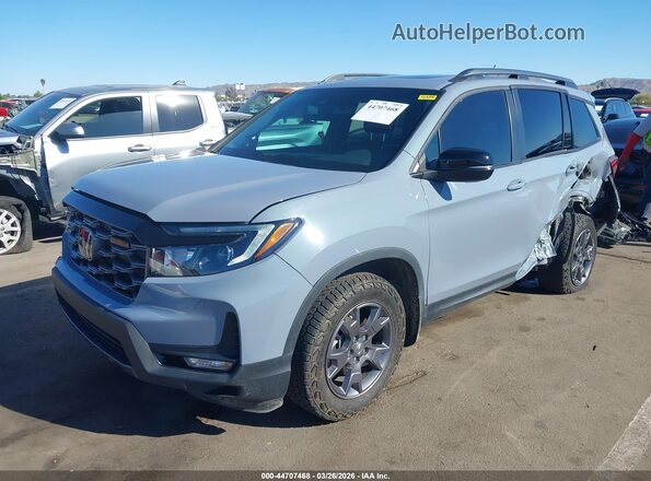 5FNYF8H68RB005289 2024 HONDA PASSPORT Blue Առջևի ձախ երեք քառորդ տեսարան